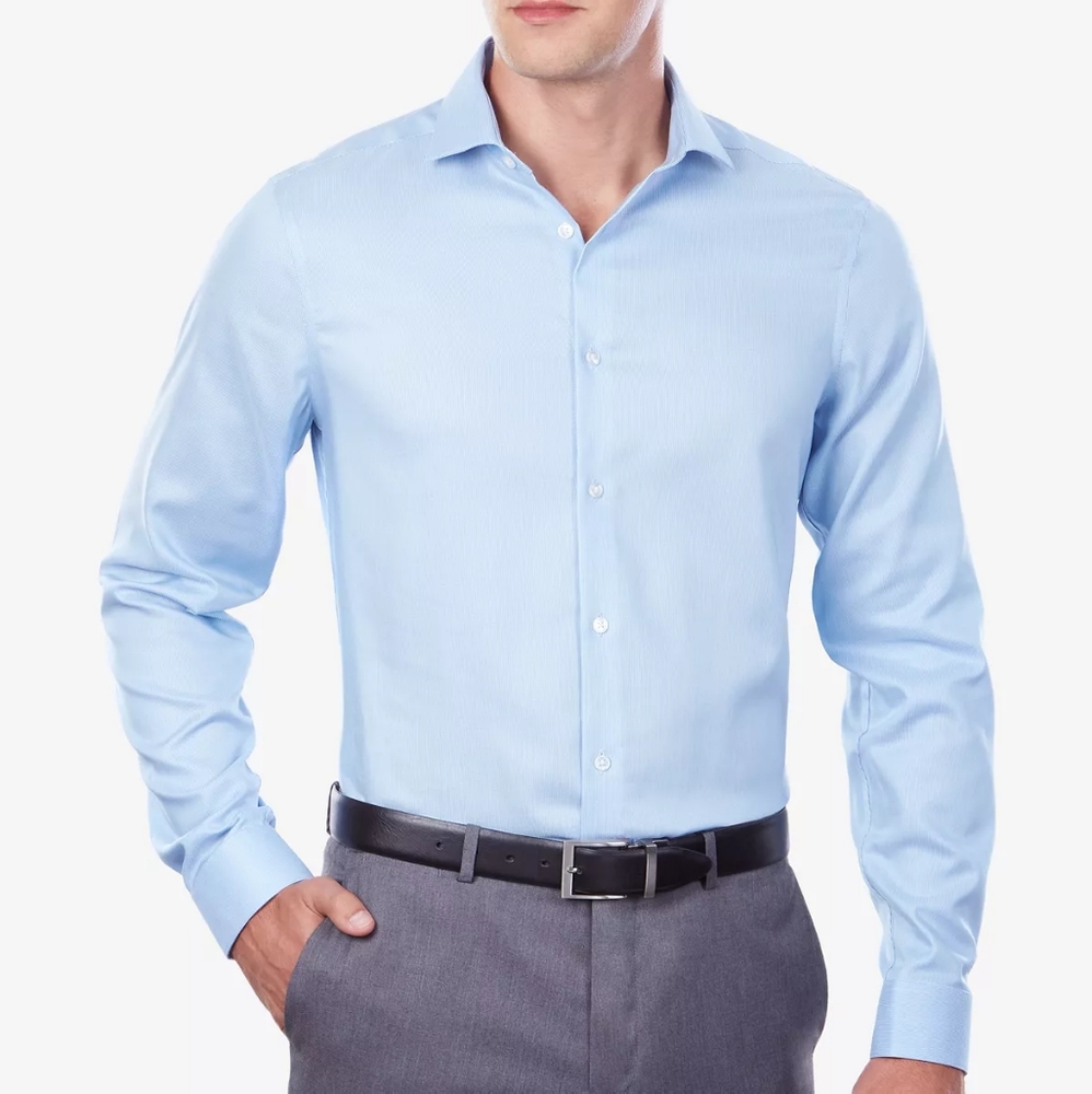 Calvin Klein slim fit stretch 15.5 34/35 Blue Bay